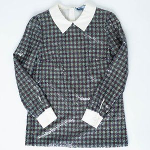 PRADA PLAID SEQUIN DRESS